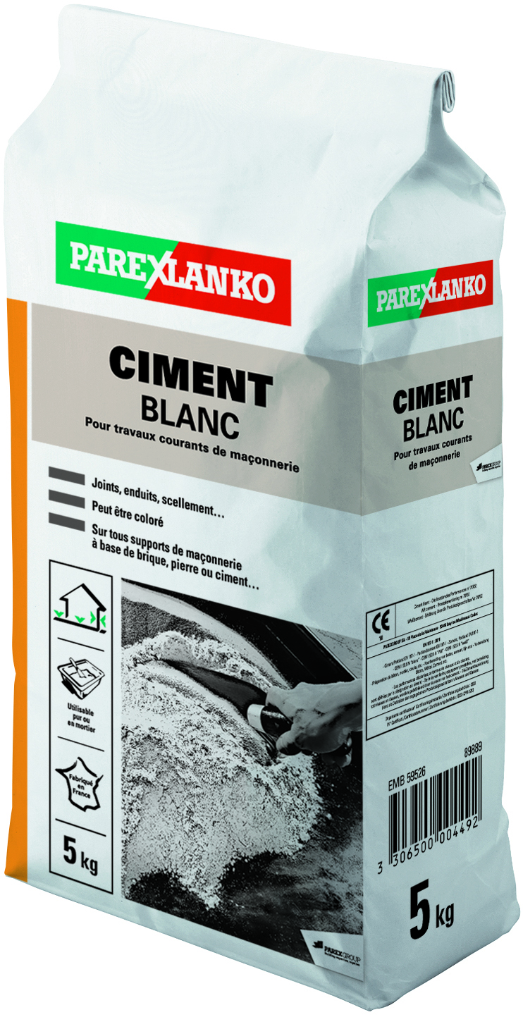 Ciment blanc 5kg - PAREXLANKO